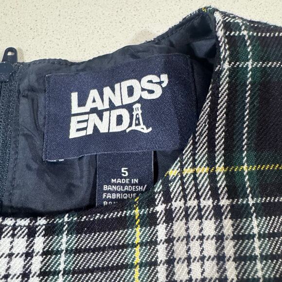 Lands End Toddler Girl 5T Plaid Dress - Picture 3 of 6
